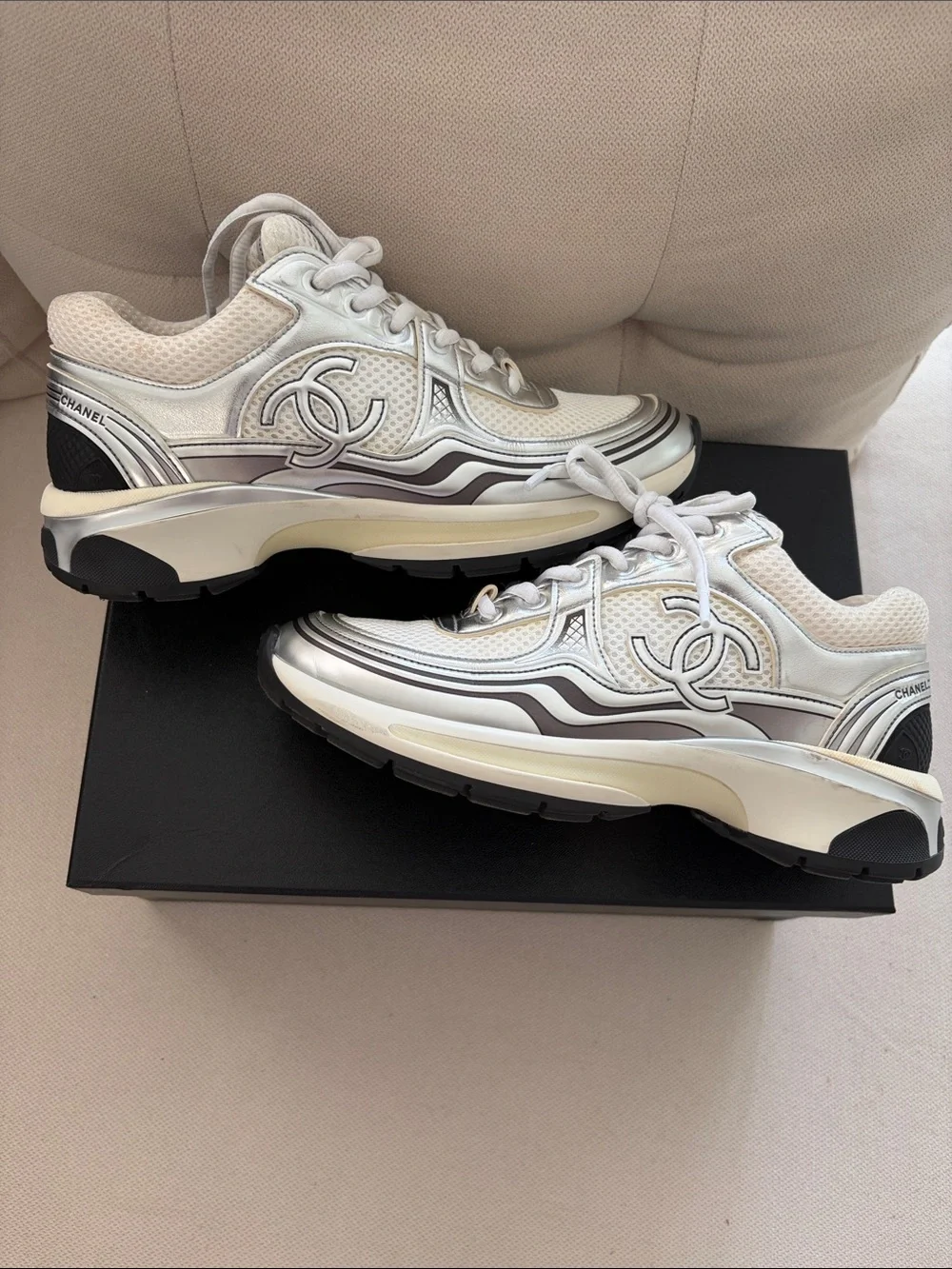 Chanel Sneakers Sz 37 - Picture 1 of 11